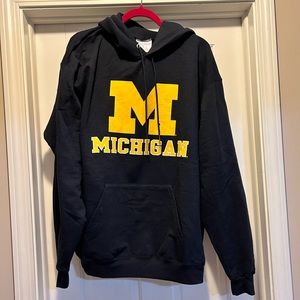 Champion Maize and Blue University of Michigan Sweatshirt Hoodie Size XL